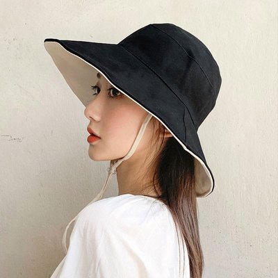 【熱賣精選】 日韓設計聯名款 帽子女遮陽帽防曬夏季寬檐漁夫帽太陽帽