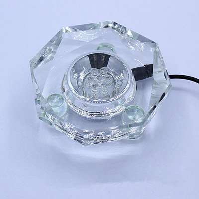 夜光水母琉璃水晶LED發底座七彩燈座水晶工藝品插電底座