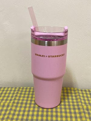呆呆熊的雜貨鋪～ 星巴克 Starbucks STANLEY櫻色不鏽鋼TOGO冷水杯 (全新品)