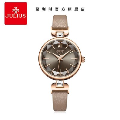 熱銷 手錶腕錶聚利時/julius韓版水鉆皮帶簡約時尚石英錶女士手錶JA-1119 可開發票