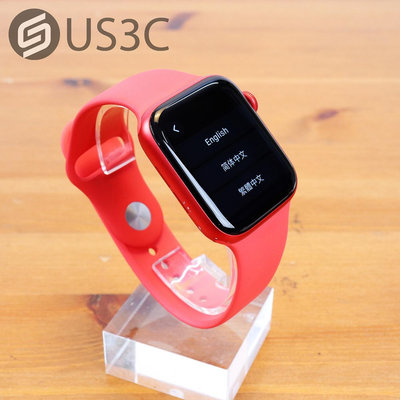 【US3C-板橋店】公司貨 Apple Watch 6 44mm GPS+LTE 紅色鋁金屬錶殼 紅色運動錶帶 智慧型手錶 蘋果手錶 二手手錶