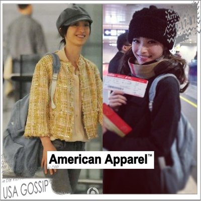 ㊣ 美國八卦小報 ㊣ American Apparel AA 復古刷洗牛仔丹寧布材質學校風格後背包 現貨在台