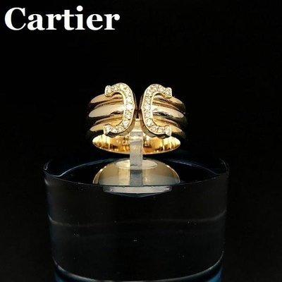 Cartier 18k金 vintage 古典三環鑽石戒指