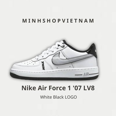 Nike Air Force 1 White Grey 白灰 縫線 刺繡LOGO 滑板鞋 DO3809-101