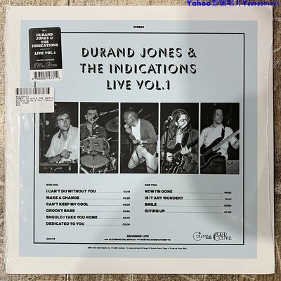 Durand Jones & The Indications Live Vol 1黑膠唱片LP～Yahoo壹號唱片