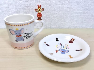 【薰衣草舖子】日本進口 DISNEY 迪士尼 小飛象 馬克杯。盤子。咖啡杯盤組