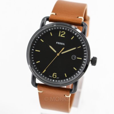 現貨 可自取 FOSSIL FS5276 手錶 42mm COMMUTER 雅痞時尚 黑色面盤 日期視窗 皮錶帶 男錶女錶