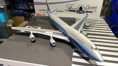 RBF 寄賣 ALB 1/200 華航大藍鯨747-400 8成新民航客機模型 C221215173352891