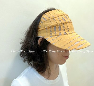 Little Ting Store:韓國製頹廢洞洞棉伸縮頭套式空心帽鴨舌帽沿 防曬遮陽帽高爾夫球帽中空帽