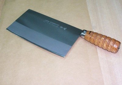 @最專業的刀剪 台中市最知名的建成刀剪行@方型-剁刀系列-木柄(4.5m/m) 6.5寸刀(青紙)