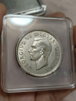 1937年 英國喬治六世 1克朗銀幣 獅馬克朗，為慶祝英王喬
