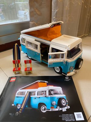 LEGO 樂高 10279 福斯藍色露營車 二手已組裝 （正版 現況品 無缺件 含說明書）非大陸三寨積木，歡迎詢問