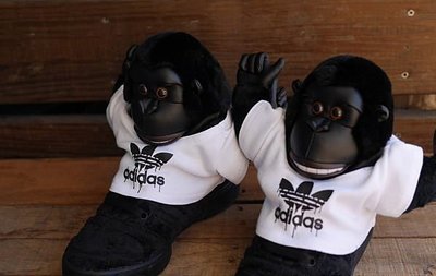 全新Adidas Originals ObyO x Jeremy Scott Gorilla金猩猩鞋{猩球崛起}童鞋女鞋