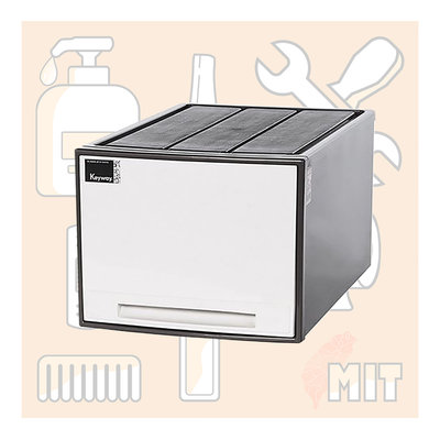 🈹金鑫生活⚠️免運費-含稅⚠️4入 KEYWAY AM65 白色質感單層整理箱 收納箱 分類箱 聯府白色質感單層整理箱