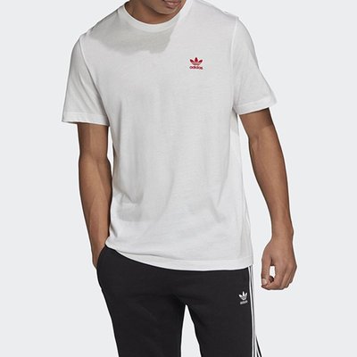 【100%正品】Adidas愛迪達三葉草2022夏季新款男子運動休閑寬松短袖T恤白色GD2534