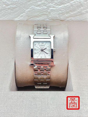 『昱閣』特價~ HERMES愛馬仕正品HEURE H系列HH1.210小H不鏽鋼帶石英女錶