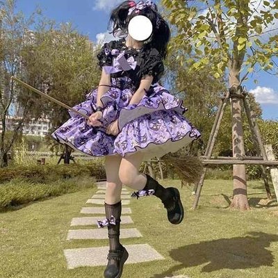 【熱賣下殺】全款 黑貓艾琳娜三段裙子Lolita jsk 洛麗塔連衣裙