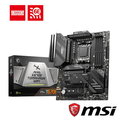 【宅天下】微星 MSI MAG X670E TOMAHAWK WIFI AMD主機板/貨況價格另詢優惠/選購整組電腦另有優惠