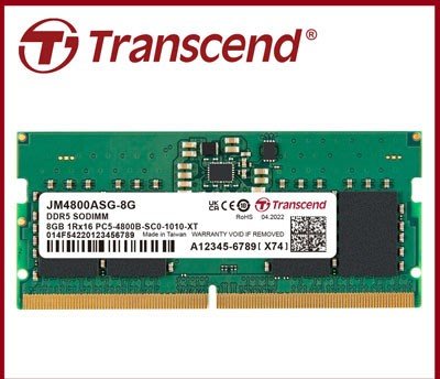 創見 Transcend JetRam DDR5-4800 16G 筆記型電腦記憶體【風和資訊】