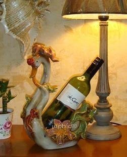 INPHIC-獨家超贊田園鄉村陶瓷工藝品擺飾 天鵝酒架 花瓶 花器