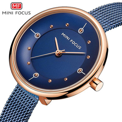 現貨女士手錶腕錶MINI FOCUS品牌簡約時尚休閑女錶日本機芯防水米蘭鋼帶0274L