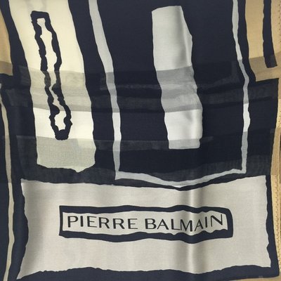 Pierre Balmain 花瓣 葉子 水果 造型 幾何 圖案 手帕 方巾 毛巾 絲巾