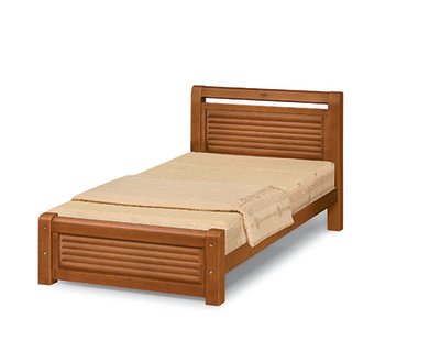 【熱賣下殺】丹麥3.5尺柚木色單人床架 另售床頭櫃 205-200-1