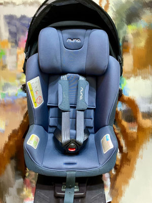 AJShop☆Nuna PRYM 360度旋轉型安全座椅兒童0-4歲雙向ISOFIX底座（灰藍色2組布套）二手出清