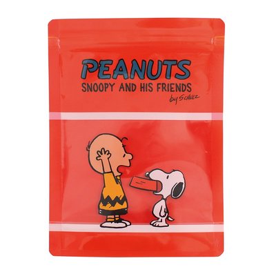 【莫莫日貨】日本製 全新 Snoopy 史努比 造型 透明夾鏈袋 密封袋 收納袋 旅行袋 飾品袋 - 紅色 PA-640