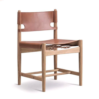 【台大復刻家具】西班牙 馬鞍皮 餐椅 The Spanish Dining Chair【Mogensen】非Fredericia