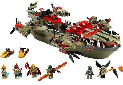 ☆ 恩祐小舖-正版 10061氣功傳奇系列赤馬神獸鱷霸王指揮船 / 與樂高LEGO相容 【Lego系列 】