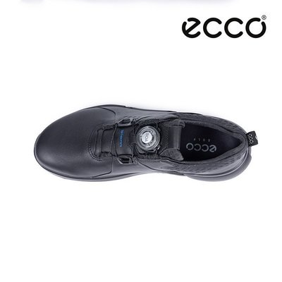 全館免運 正品 Ecco愛步 高爾夫球鞋男子健步H4 BOA黑色無釘舒適 2021新款 可開發票