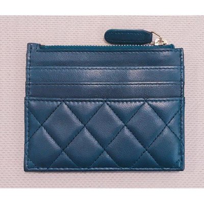 【二手正品】Chanel香奈兒限量藍灰色零錢包、卡夾錢包、卡夾包 有現貨