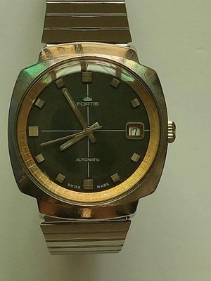 2472機芯FORTIS古董錶，錶徑35 mm，壓克力風防；瑞士ETA一代銘機2472
