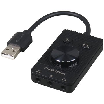 伽利略 USB2. 0 音效卡 (雙耳機+麥克風+調音+靜音) (USB52B)