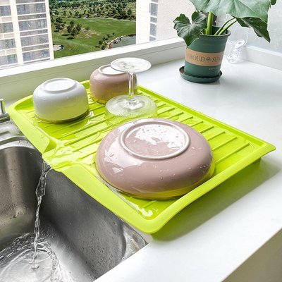 多功能大號廚房瀝水托盤水果蔬菜塑料瀝水盤長方形碗筷餐具瀝水架