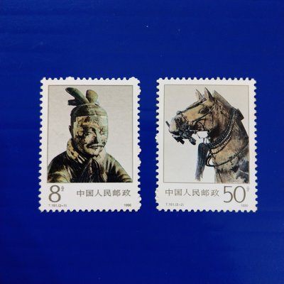 【大三元】中國大陸郵票-T151銅馬車- 新票2全1套-原膠上品