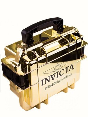 Invicta英威塔金色限量錶盒 手錶收藏盒