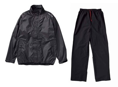 《鼎鴻》HONDA 本田原廠騎士部品 彈性透氣 防水材質 兩件式 雨衣 黑色