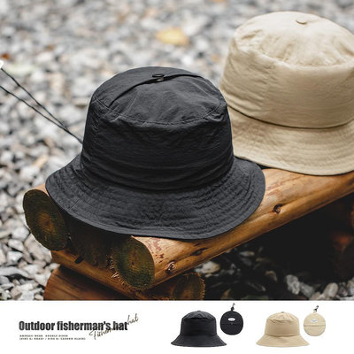 馬登工裝 山系戶外漁夫帽兩用手提零錢包錢袋便攜帽遮陽帽子男女 (滿599元免運)
