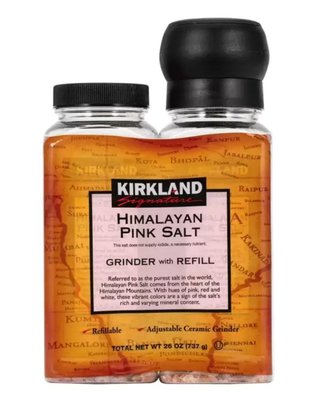Costco Grocery好市多「線上」代購《Kirkland科克蘭 喜馬拉雅山粉紅玫瑰鹽及補充瓶737公克》#1250143