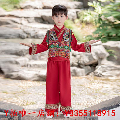 龍袍男童漢服國風套裝兒童中式唐裝小少爺三月三民族服裝男寶寶演出服服裝