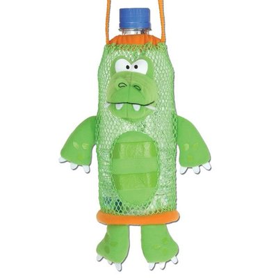 【DJ媽咪玩具日本流行精品 】美國stephen joseph兒童 立體  造型水壺袋-小鱷魚(寶特瓶適用)