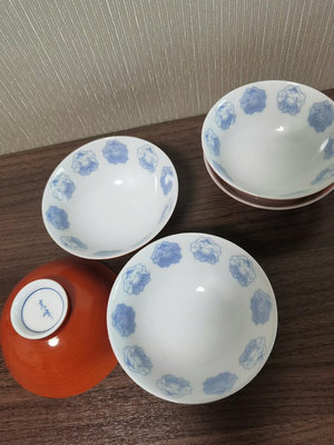 日本回流瓷器光峰相撲碗五只細節如圖釉下青花全品未見使