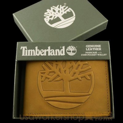 【Timberland專櫃正品】2020最新款浮凸大樹LOGO 小麥色麂皮零錢袋 短夾 男用 男生皮夾