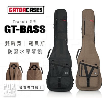 【搖滾玩家樂器】全新 免運｜ Gator Cases GT-BASS ｜ 防潑厚袋 電貝斯 雙肩背 琴袋 可收背帶