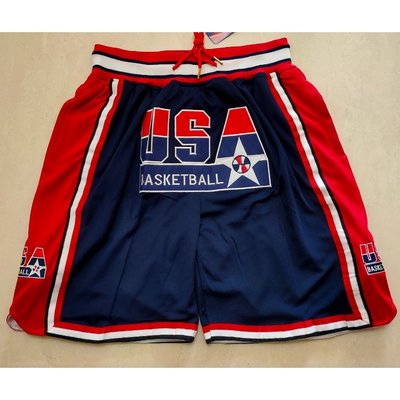 NBA球褲 USA 美國隊 深藍 口袋 賈思頓 籃球褲 運動球褲