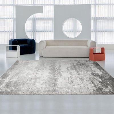 特賣-現代北歐侘寂風灰色地毯客廳工業風輕奢家用臥室沙發長方形茶幾墊