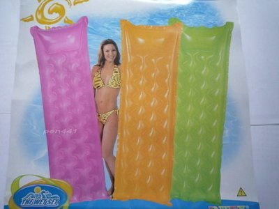 玩樂生活 美國 INTEX59718 全新彩色波浪日光浴浮排 充氣浮床 水上浮排 充氣墊 促銷價