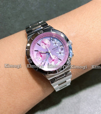 CITIZEN星辰錶【週年慶大優惠活動】 時尚3眼腕錶 粉紫色~珍珠母貝殼錶盤~高質感設計